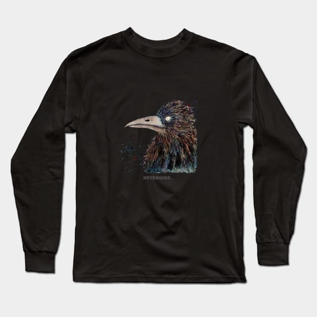 Quoth the Raven, 'Nevermore.' Long Sleeve T-Shirt by Zo Draws Stuff